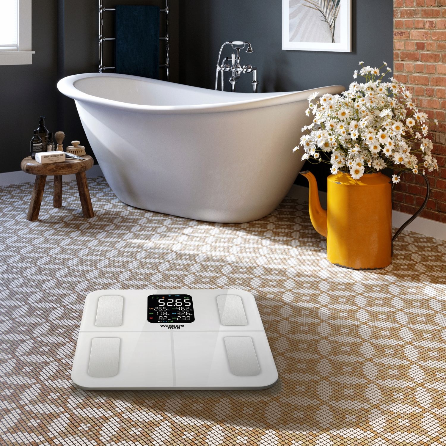 Webber Med Slimme Badkamerweegschaal IF1320B - 16 Parameters & Hartslag