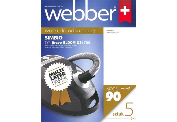 Webber Symbio Bravo Stofzuigerzakken - Meerlaags Papier