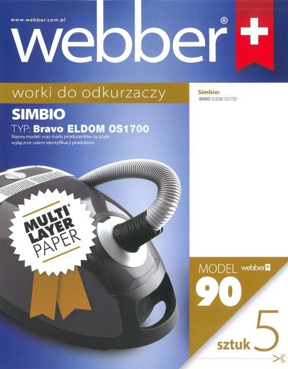 Webber Symbio Bravo Stofzuigerzakken - Meerlaags Papier