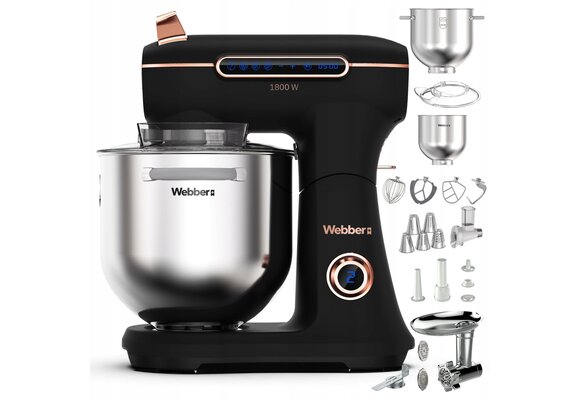 Webber keukenrobot FUTURA XEF 900 - 1800w en twee rvs mengkommen