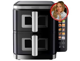 Webber AF901 Airfryer - 11L Dubbele Mand met Sync-functie