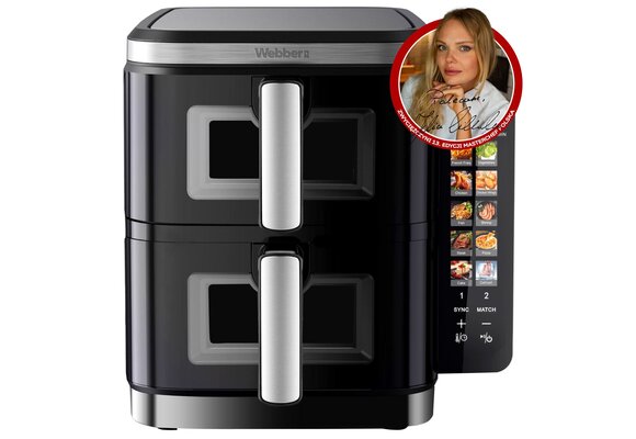 Webber AF901 Airfryer - 11L Dubbele Mand met Sync-functie