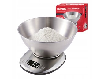 WEBBER HANDY EK4390H Keukenweegschaal - RVS precisie met mengkom
