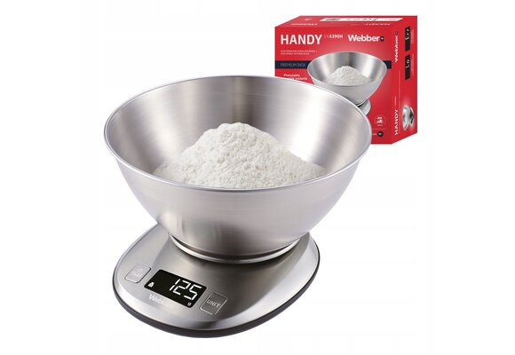 WEBBER HANDY EK4390H Keukenweegschaal - RVS precisie met mengkom