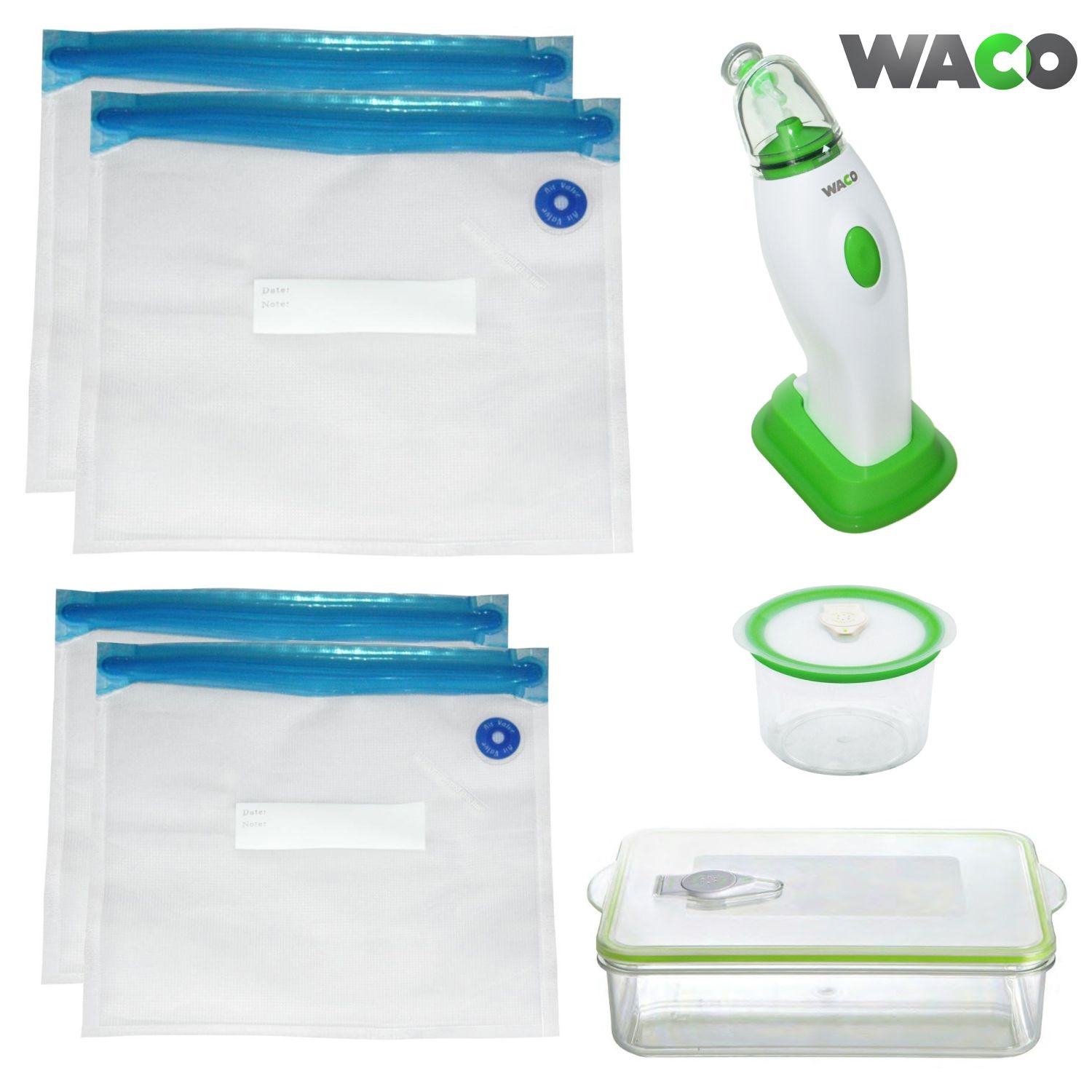 WACO Fresh Premium Vacuüm Vershoudsysteem - Houd Eten Langer Vers