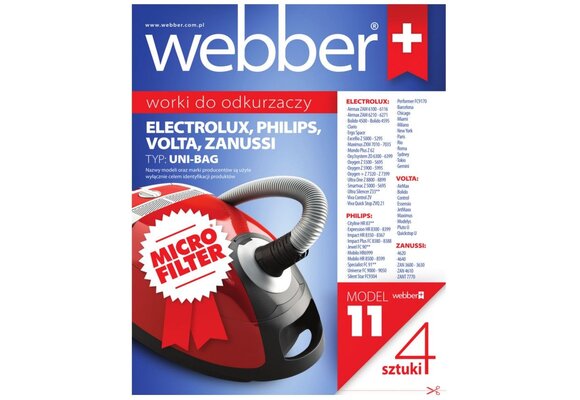 Webber Stofzuigerzakken Philips/Electrolux UNI BAG - Optimale zuigkracht