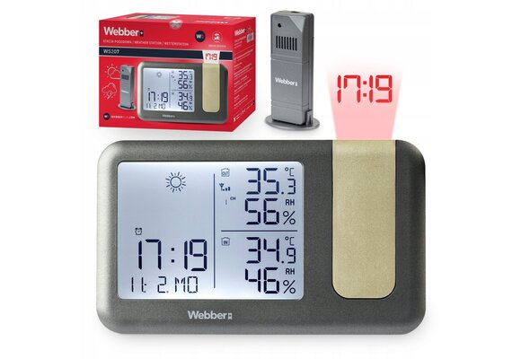 Webber WS207 Weerstation - Projecteert de tijd op muur of plafond