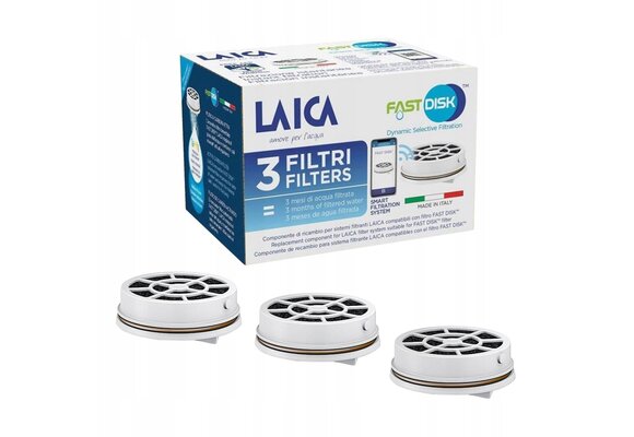 LAICA FAST DISK FD03A Filterpatronen - Directe waterfiltratie 3 stuks