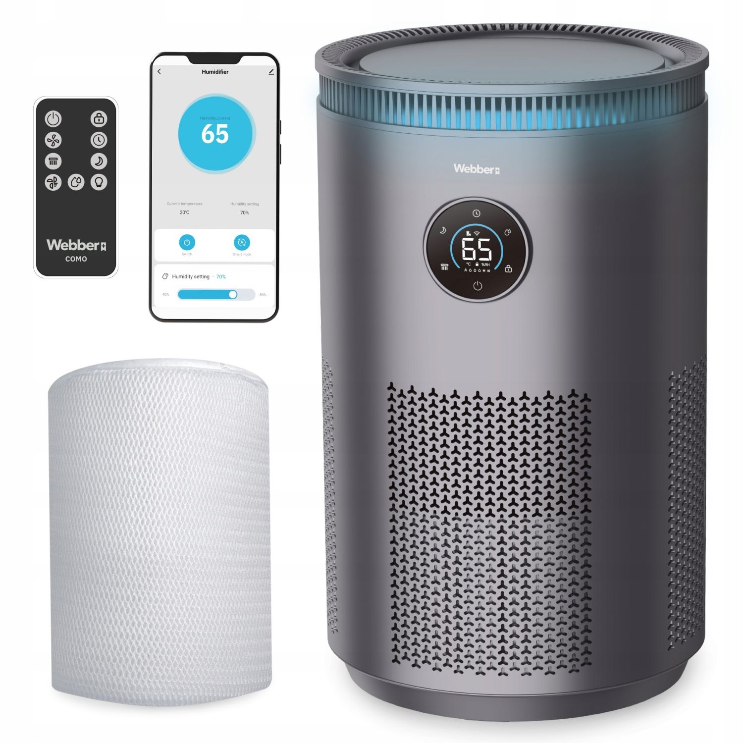 Webber COMO EH4001 Luchtbevochtiger - Geen kalkaanslag & UV-C