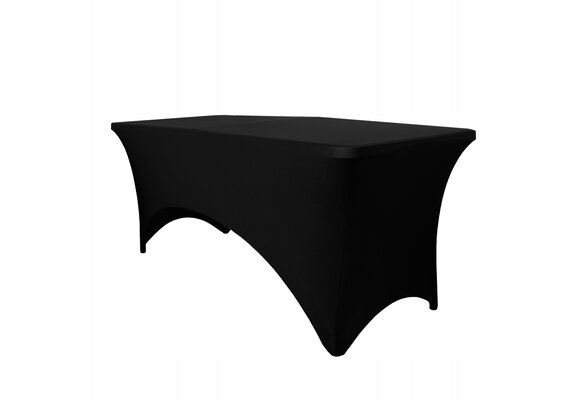 NUFORMA Stretch Tafelhoes 240x74cm - Kreukvrije cateringhoes zwart