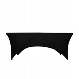 NUFORMA Stretch Tafelhoes 240x74cm - Kreukvrije cateringhoes zwart