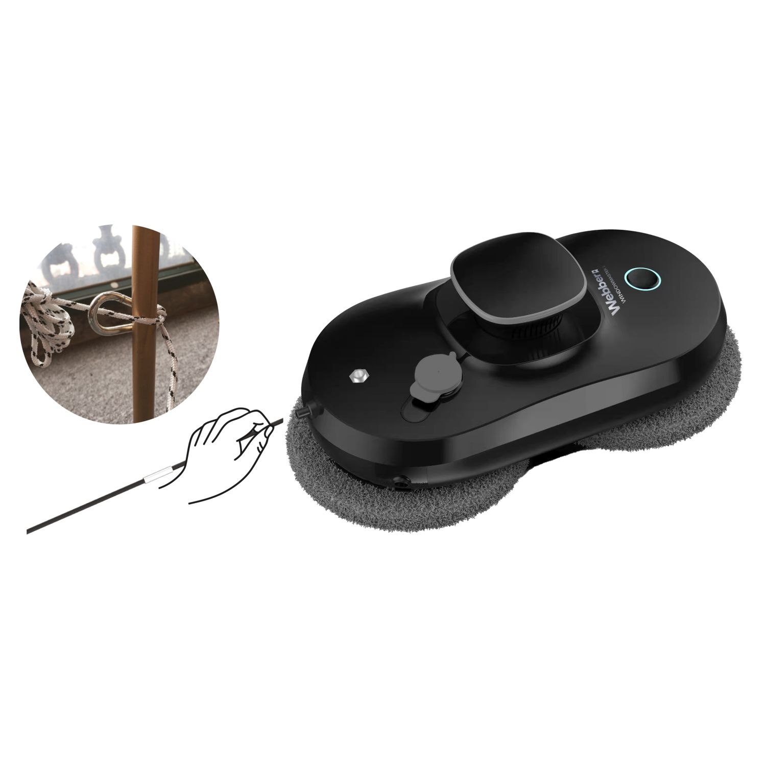 WEBBER WM 170 Robotraamreiniger - Streeploos Schoon met App-bediening