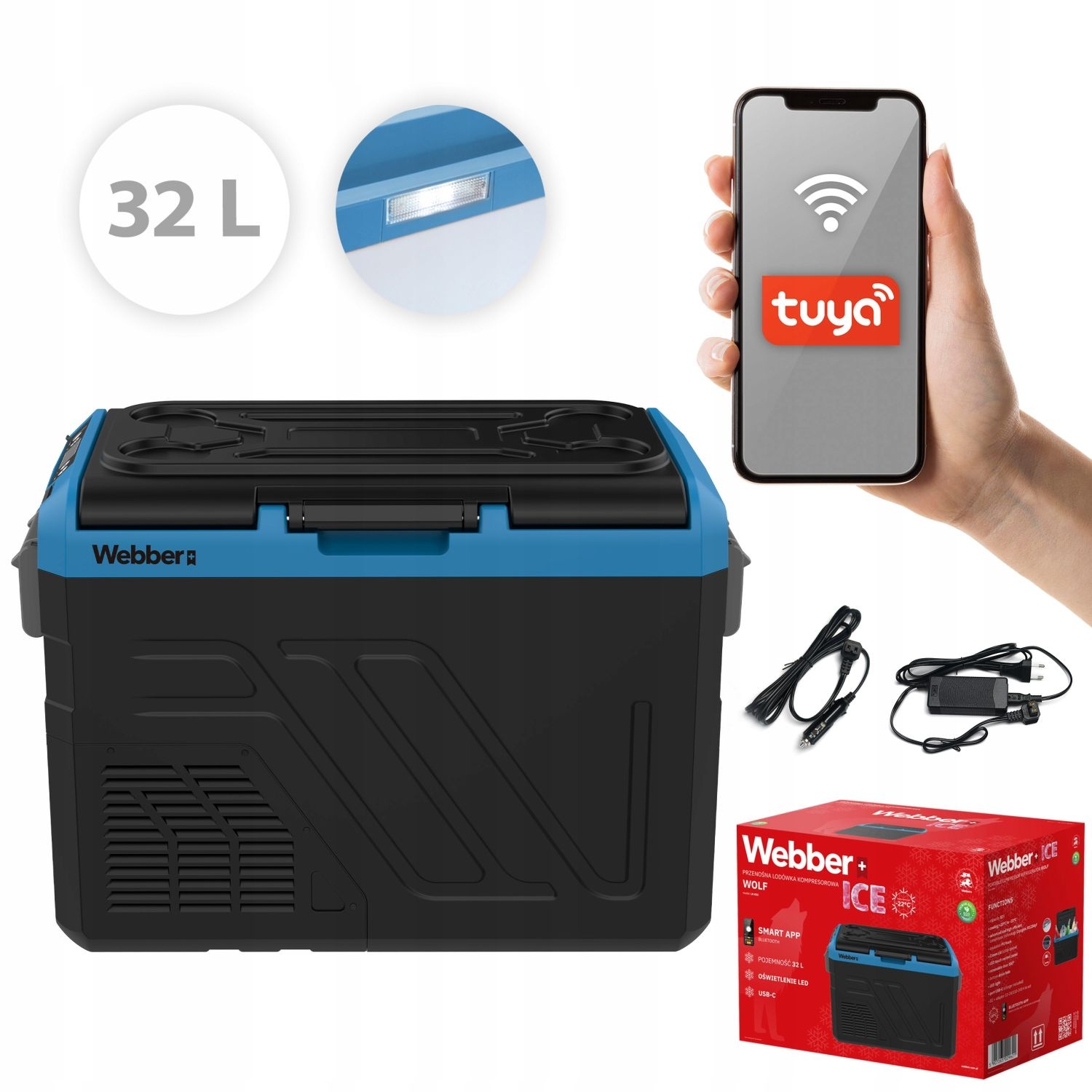 Webber LK-032 WOLF Compressor Koelbox - 32L met App-bediening