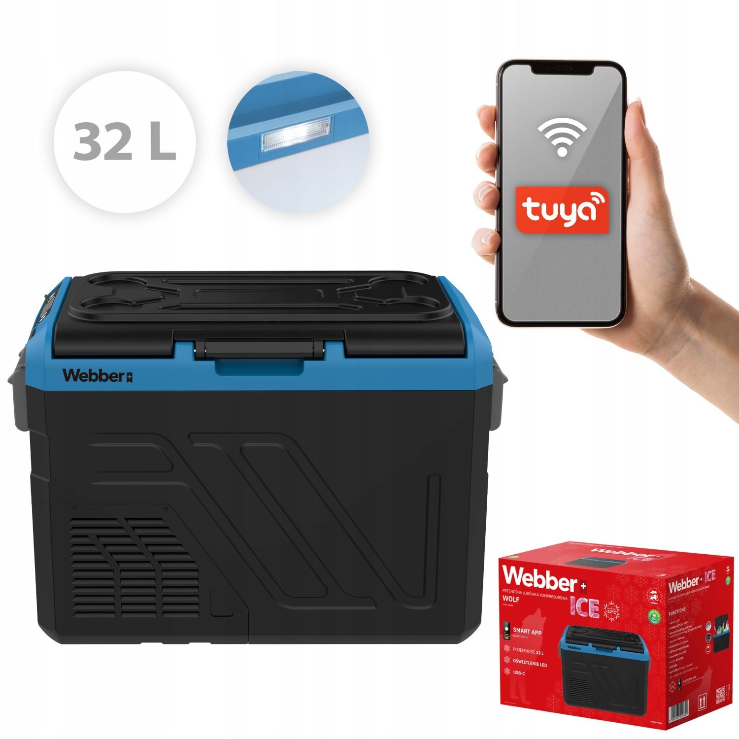 Webber LK-032 WOLF Compressor Koelbox - 32L met App-bediening