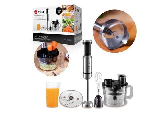 ELDOM mox Staafmixer BL220 - Krachtige 1200W Set met Hakmolen en Garde