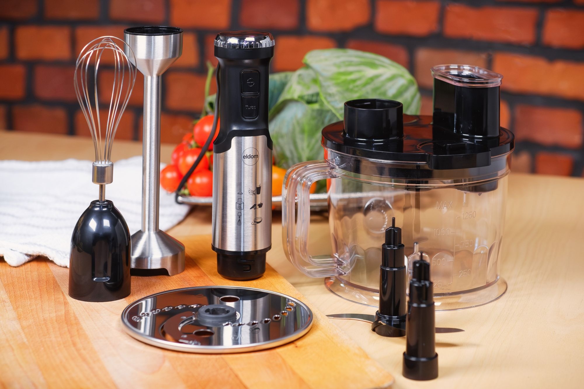 ELDOM mox Staafmixer BL220 - Krachtige 1200W Set met Hakmolen en Garde