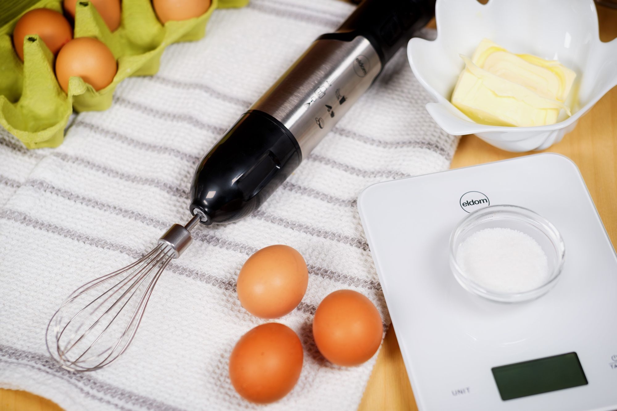 ELDOM mox Staafmixer BL220 - Krachtige 1200W Set met Hakmolen en Garde