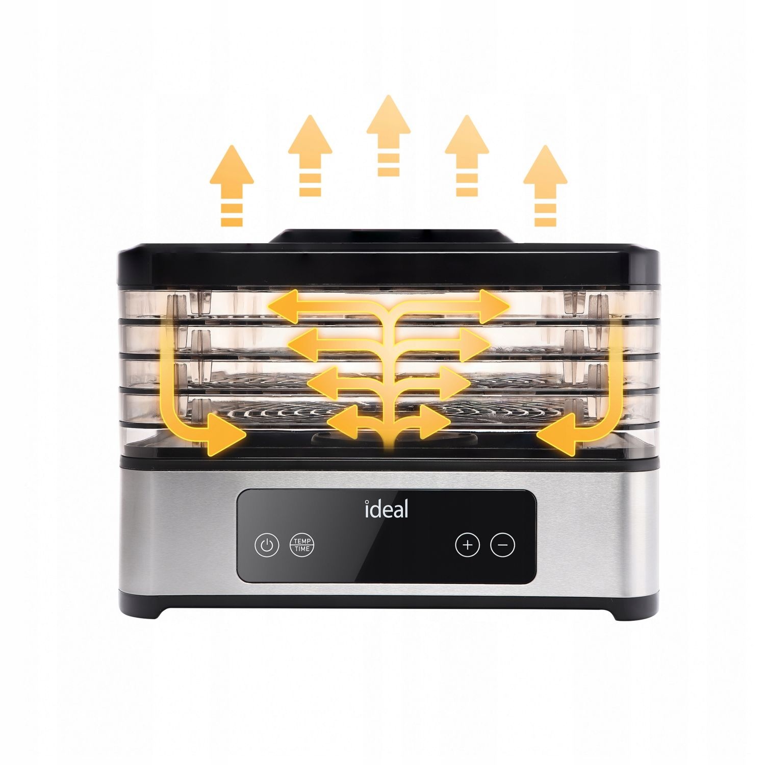 IDEAL INOX Voedseldroger - 5 Lagen en Instelbare Temperatuur
