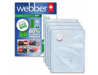 WEBBER XXL Vacuümzakken 70x130cm - 30% Dikker voor Beddengoed - 4 Stuks