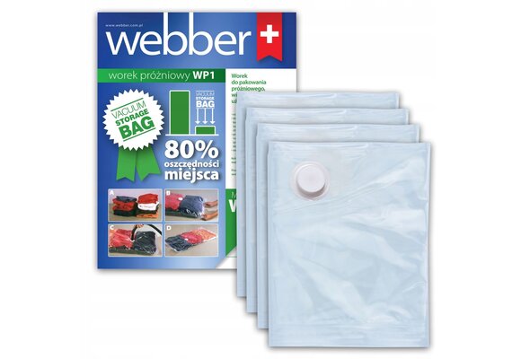 WEBBER XXL Vacuümzakken 70x130cm - 30% Dikker voor Beddengoed - 4 Stuks