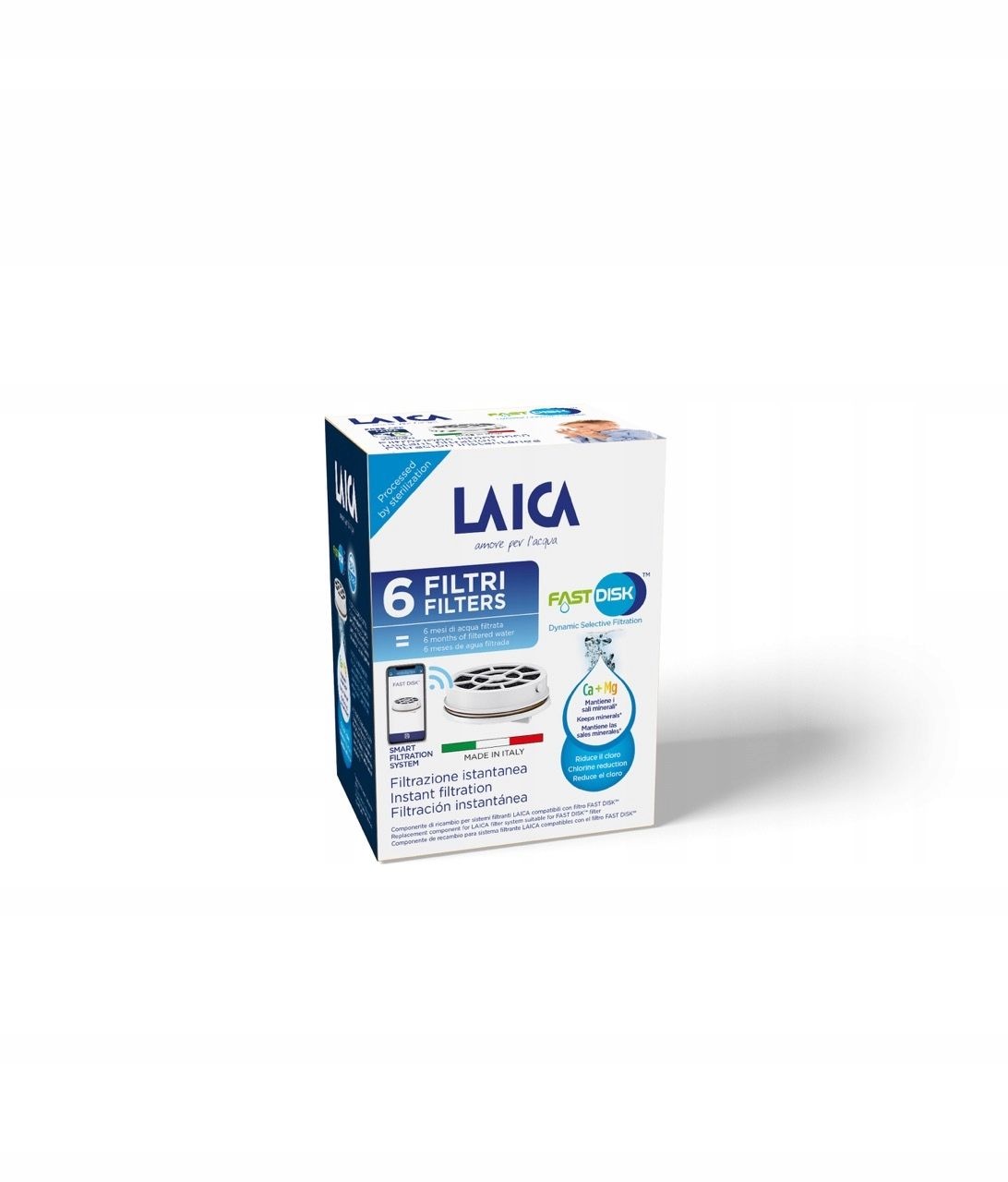 LAICA FAST DISK FD06 Waterfilterpatronen - 6 Stuks - Direct Schoon Water