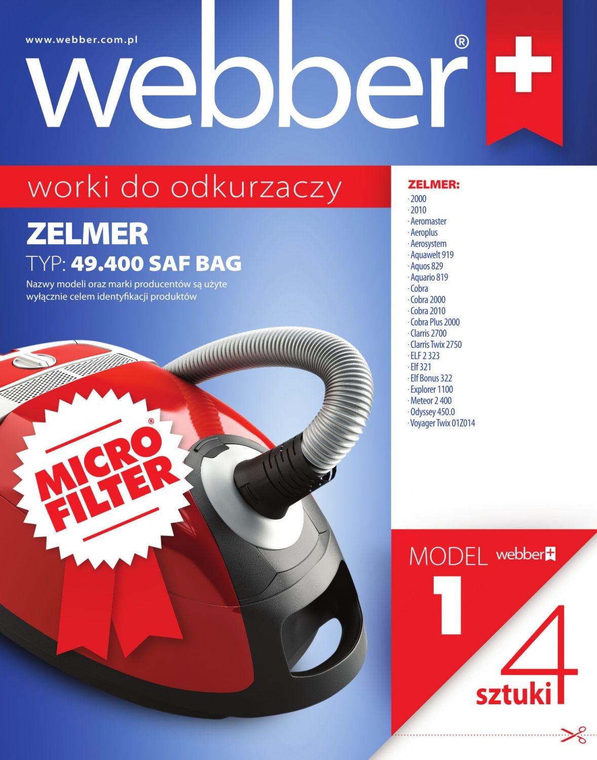 Webber Zelmer 4940 Stofzuigerzakken - Behoudt optimale zuigkracht