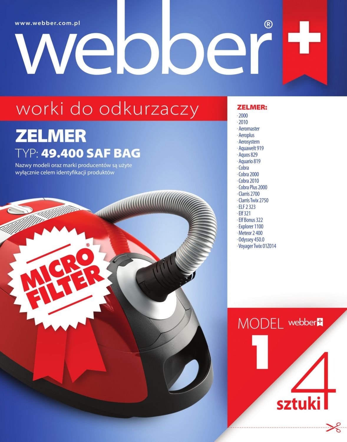 Webber Zelmer 4940 Stofzuigerzakken - Behoudt optimale zuigkracht