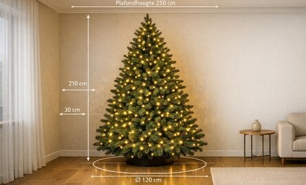 Kunstkerstboom met verlichting: zo kies je de juiste maat voor jouw ruimte