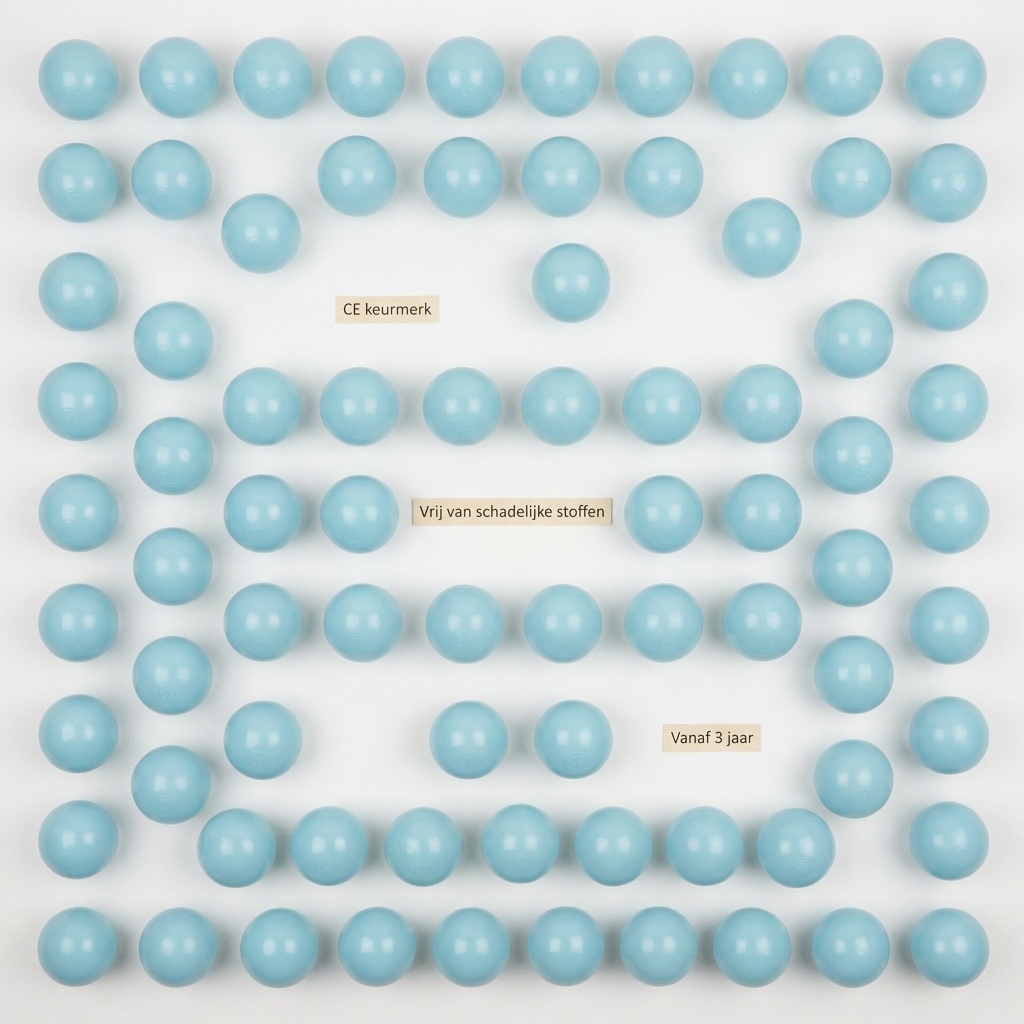 Ballenbak ballen licht blauw (70mm) 100 stuks