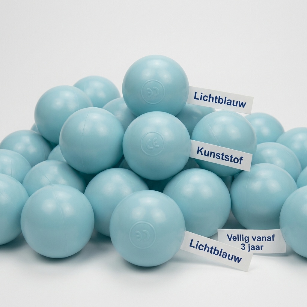 Ballenbak ballen licht blauw (70mm) 100 stuks