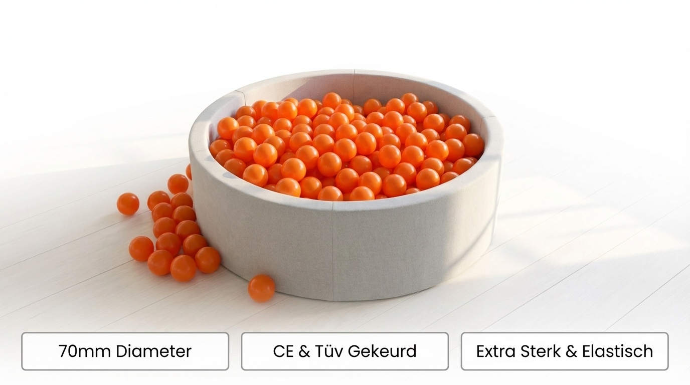 Ballenbak ballen oranje (70mm) 1000 stuks