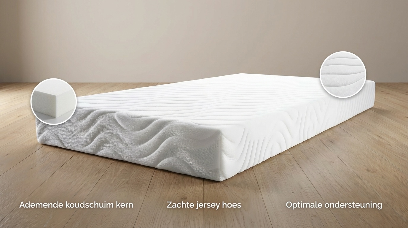 Kindermatras - matras 80x160x7 cm - koudschuim t130/150