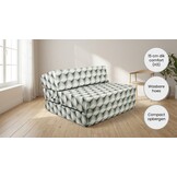 Logeermatras 3D kubus - opvouwbaar matras -90x200x15 cm - campingmatras