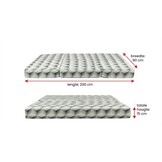 Logeermatras 3D kubus - opvouwbaar matras -90x200x15 cm - campingmatras