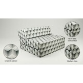 Logeermatras 3D kubus - opvouwbaar matras -90x200x15 cm - campingmatras