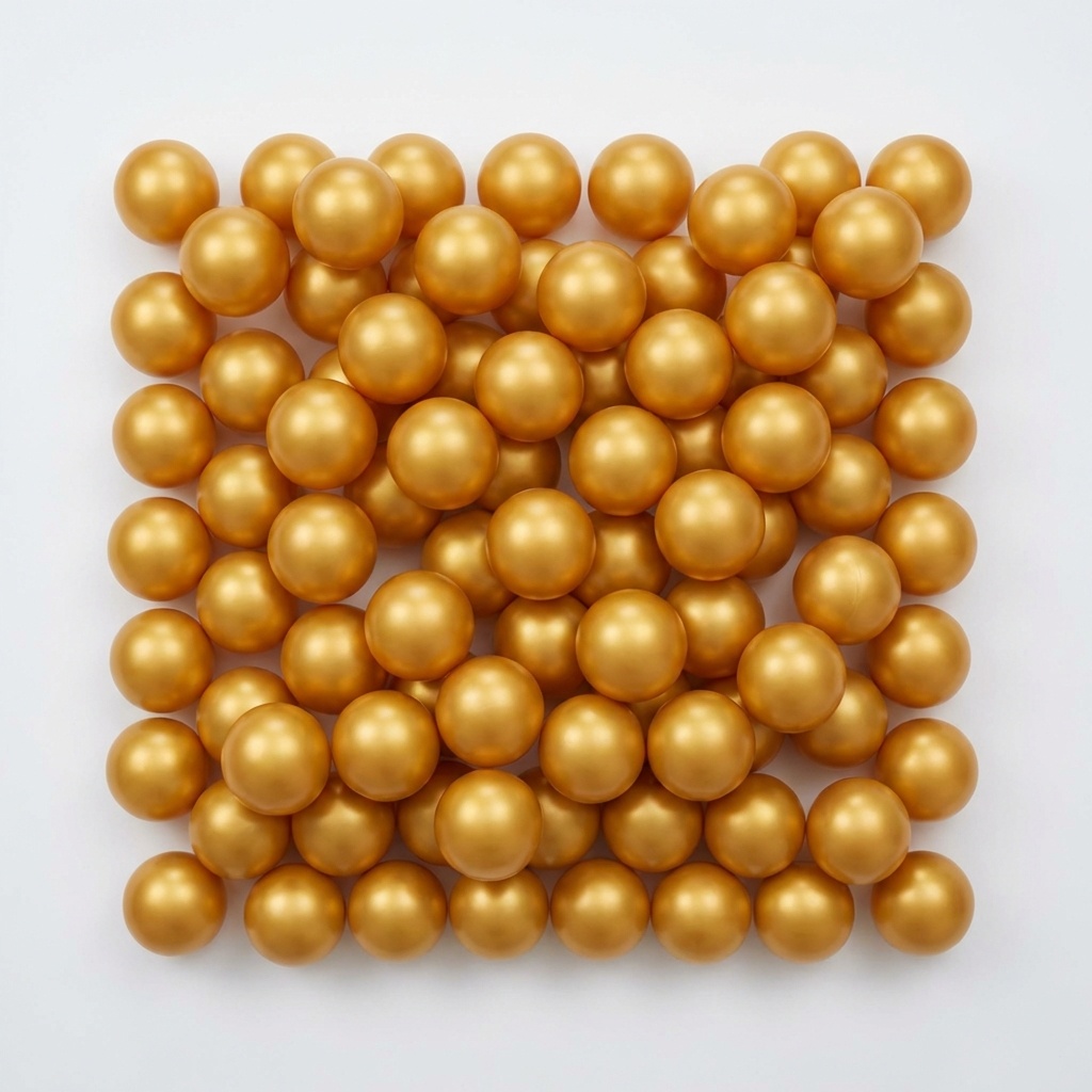 Ballenbak ballen goud (70mm) 100 stuks