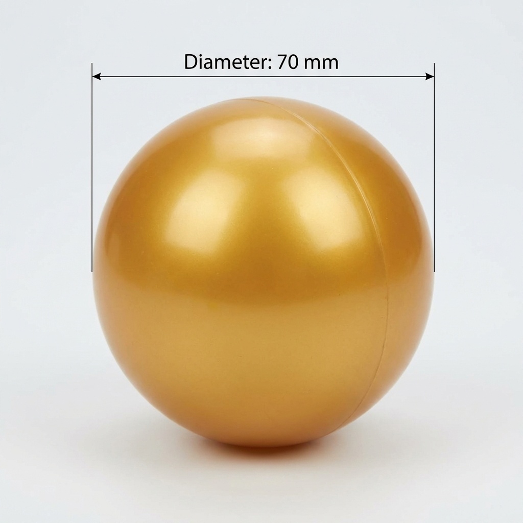 Ballenbak ballen goud (70mm) 100 stuks