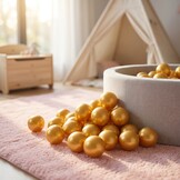Ballenbak ballen goud (70mm) 100 stuks