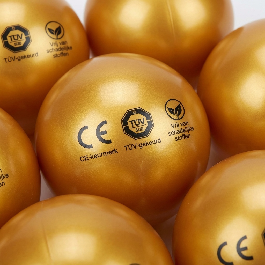 Ballenbak ballen goud (70mm) 100 stuks