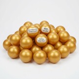 Ballenbak ballen goud (70mm) 100 stuks