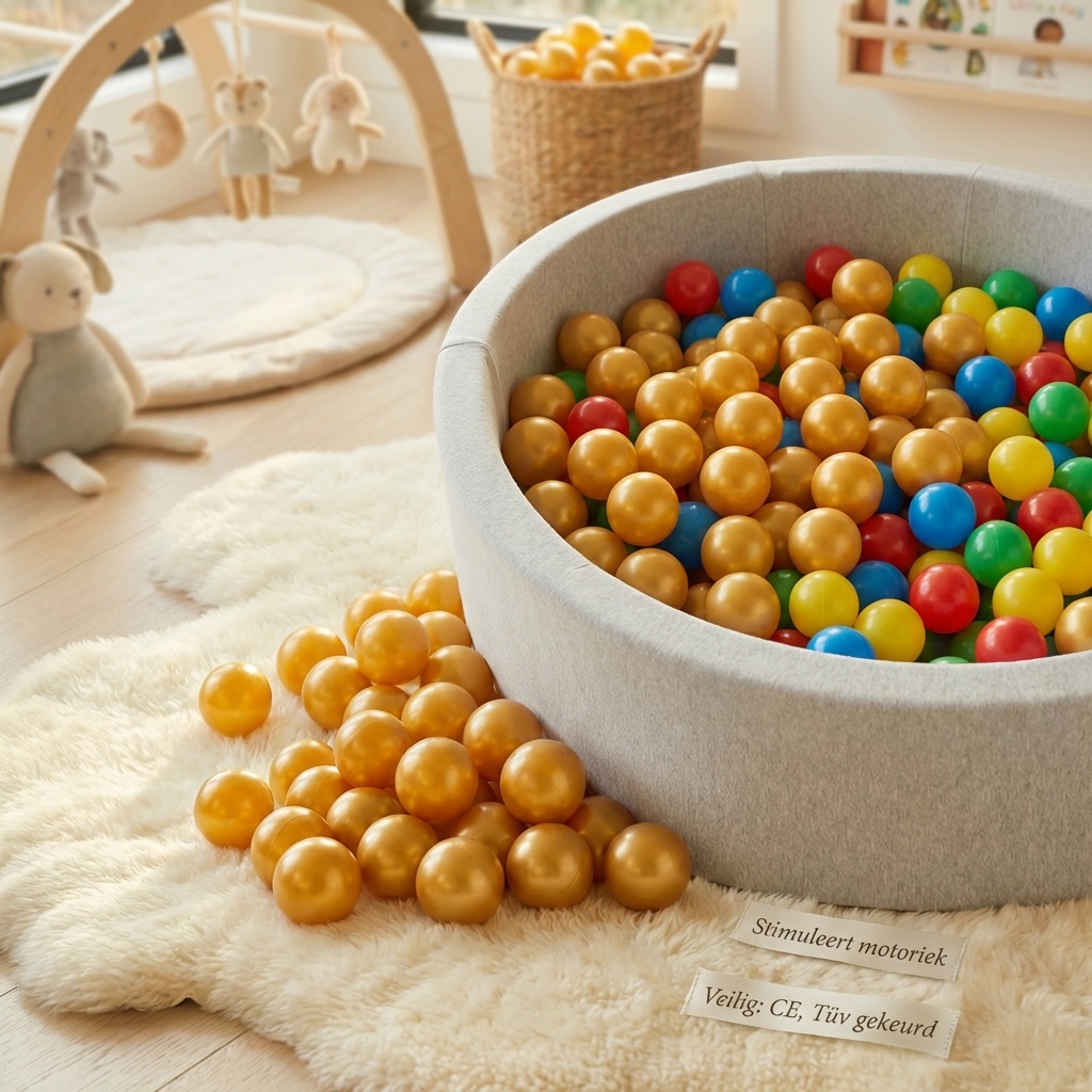 Ballenbak ballen goud (70mm) 100 stuks