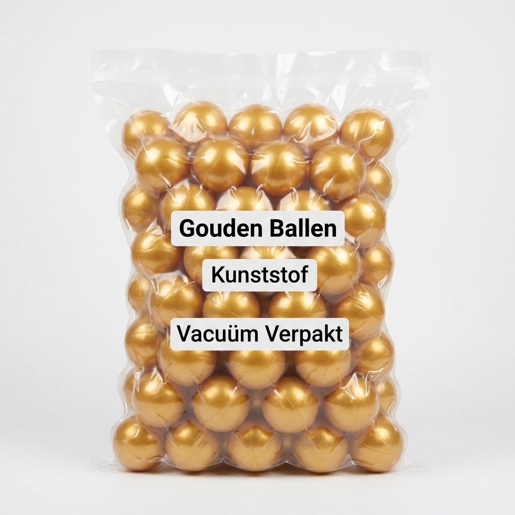 Ballenbak ballen goud (70mm) 100 stuks
