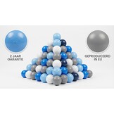 Ballenbak ballen 500 stuks 7cm, wit, lichtblauw, grijs, blauw