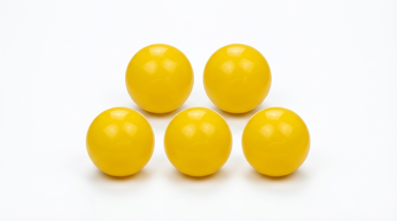 Ballenbak ballen geel (70mm) 500 stuks