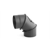 Kachelpijp - bocht - 90 graden - 2mm staal - Ø 120 mm - zwart