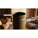 Kachelpijp - rookkanaal - 2mm staal - Ø 120 mm - 50 cm - zwart