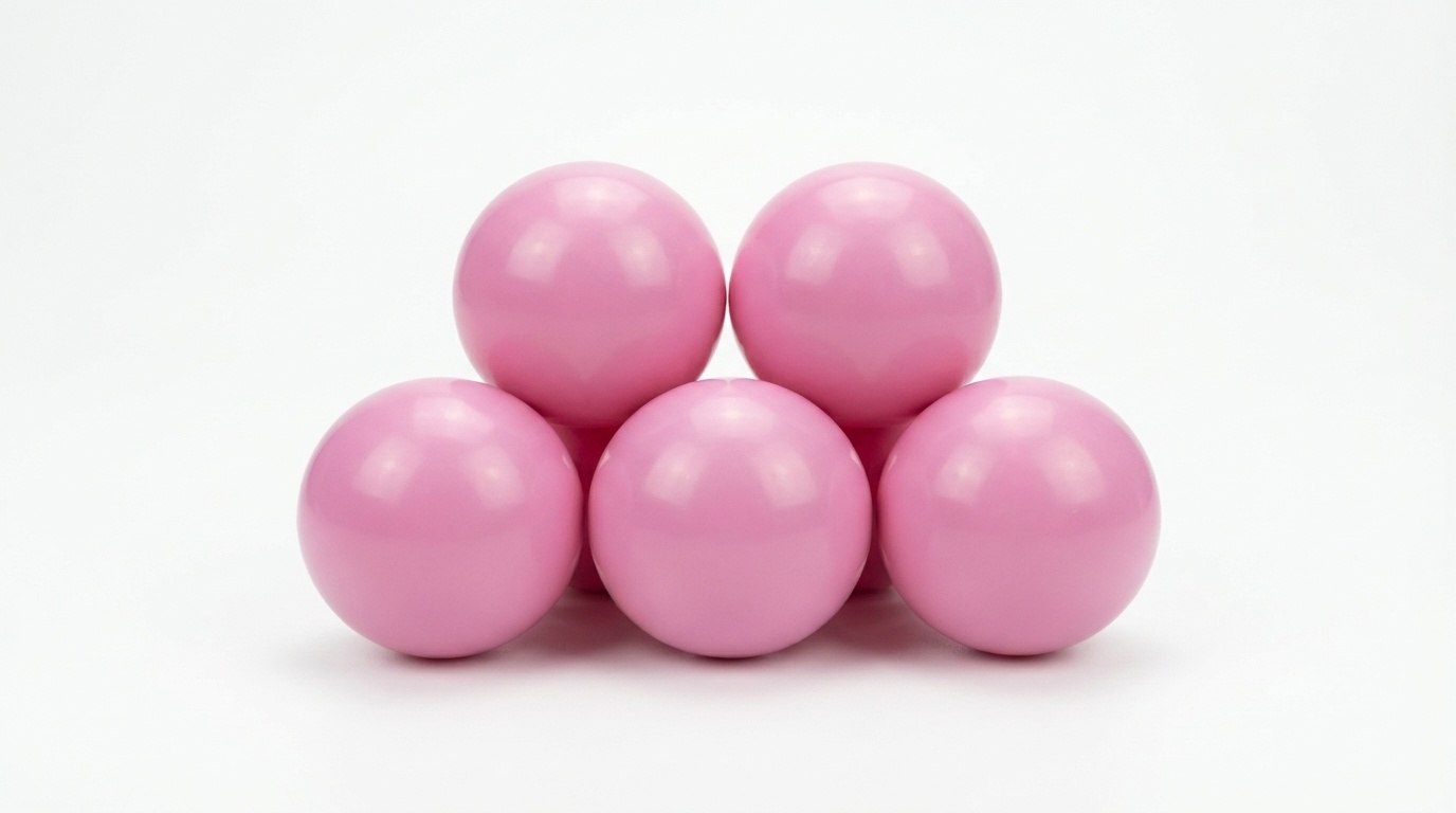 Ballenbak ballen poeder roze (70mm) 100 stuks
