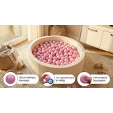 Ballenbak ballen poeder roze (70mm) 100 stuks
