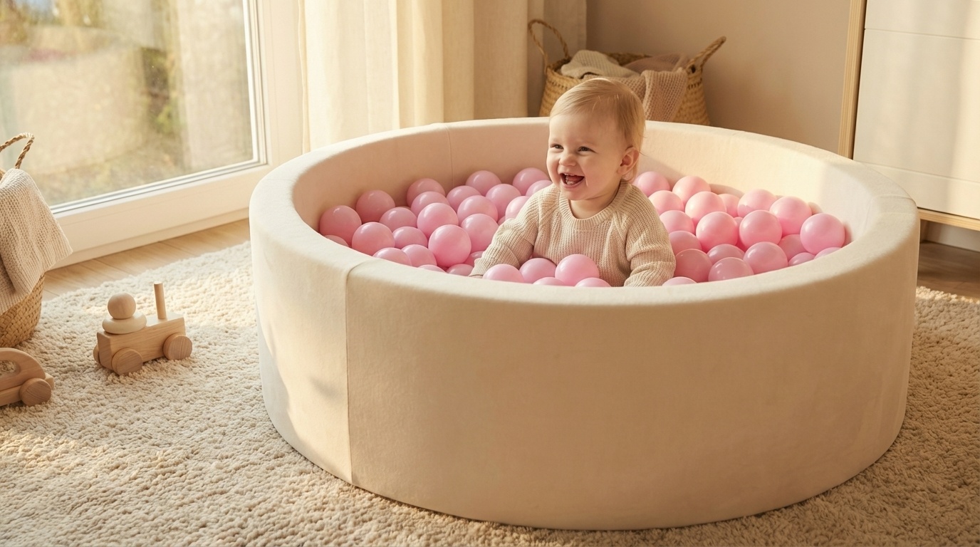 Ballenbak ballen poeder roze (70mm) 100 stuks