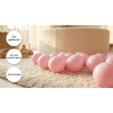 Ballenbak ballen poeder roze (70mm) 100 stuks